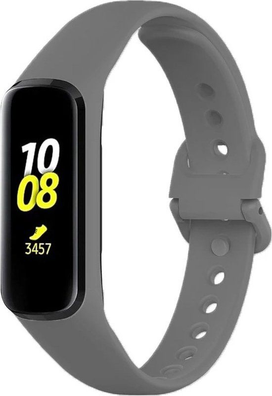 Strap-it Activity tracker bandje - Siliconen bandje voor Samsung Galaxy Fit 2 - donkergrijs