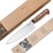 BÖKER SOLINGEN® Cottage-Craft - scherp professioneel koksmes, klein, 16 cm, van koolstofstaal, handgemaakt koksmes van Solingen, in geschenkdoos, bruin, zilver, 27,5 cm