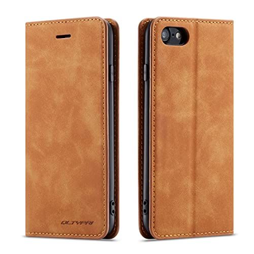 QLTYPRI Hoesje voor iPhone 7/8/SE 2020/SE 2022, Premium PU Lederen Flip Wallet Case Cover met Kaarthouder en Kickstand