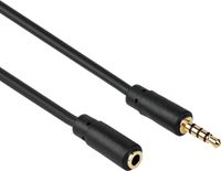 Allteq Jack verlengkabel 3.5 mm - Male To Female - Universeel - Zwart - 5 meter