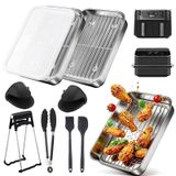 Elzusha - 6-delige Airfryer Accessoireset van roestvrij staal, geschikt voor diverse modellen