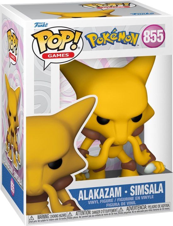 Funko Pop Games: Pokémon Alakazam - #855 - Vinyl Figure