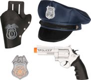 Boland Politie agent verkleed set - 3 delig - kinderen - politiepet blauw en accessoires - Carnaval