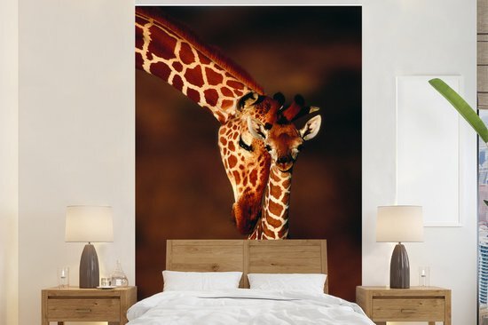 Nr1Wallpaper Behang - Fotobehang Portret - Giraffe - Kind - Breedte 180 cm x hoogte 280 cm