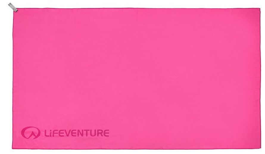 LifeVenture handdoek sneldrogend 130 cm nylon roze