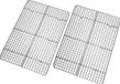 Merkloos Taartrek koelrek set (30x43cm) - 2x ovenrek grillrek RVS