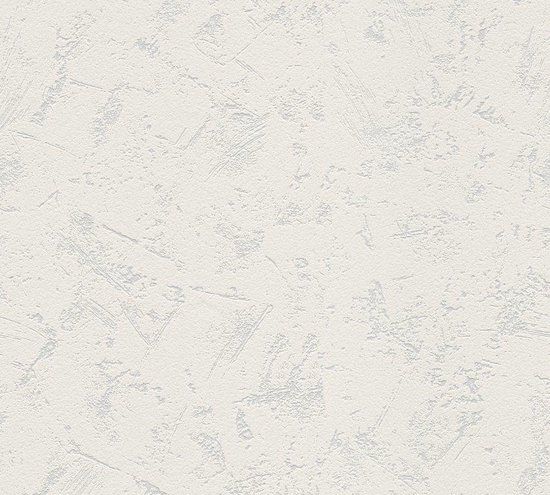 A.S. Création Meistervlies Overschilderbaar Vliesbehang - Structuur - Schuimvinyl - Wit