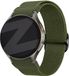 Bandz Elastisch nylon bandje 'Easy fit' - Groen - Geschikt voor Samsung Galaxy Watch 7/6/5/4/FE
