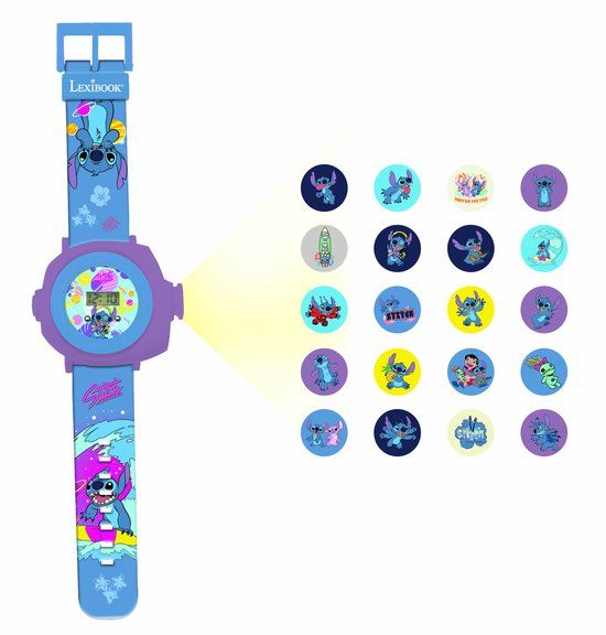 Lexibook Stitch Digitaal Projectiehorloge met 20 beelden om te projecteren