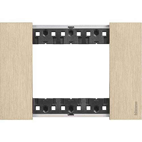 BTicino Living Now Placca 3 modules van Zama, goud