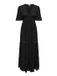 ONLY - ONLMYA CHIARA S/S LONG V DRESS WVN - Meisjes - Maxi jurken - Zwart - L