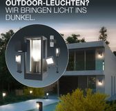 LEDVANCE ENDURA CLASSIC FIGO CYL W SEN buitenlantaarn, wandlamp, donkergrijs, edelstaal, snelle en eenvoudige installatie, IP44, bewegingsmelder, daglichtsensor, flexibel gebruik in buitenruimtes