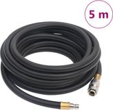 vidaXL - Hybride luchtslang - 0,6'' - 5 m - Rubber en PVC - Zwart