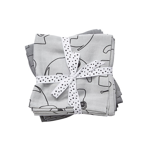 Done by Deer Contour Swaddle Doek Set van 2 Grijs grijs