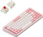 NuPhy Halo75 V2 IO Serie, clavier de jeu mécanique, Bluetooth/2.4GHz/USB-C - QWERTY (États-Unis), couleur : Sakura Fizz / Rouge