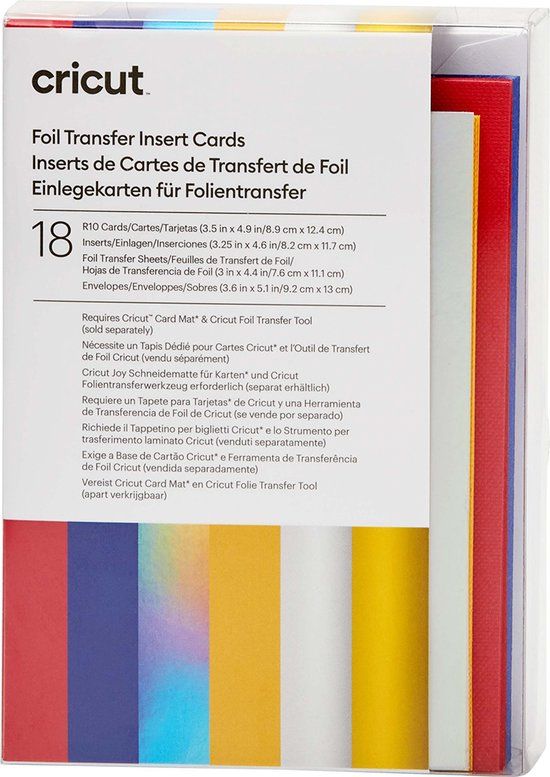 Cricut Insert Cards FOIL Celebration R10 Kaartenset Rood, Blauw
