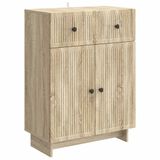 vidaXL Dressoir Sonoma Eiken 66 x 34,5 x 90 cm Bewerkt hout
