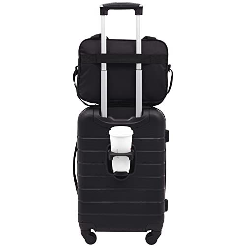 Wrangler 2-delige handbagageset met intelligente spinner, zwart
