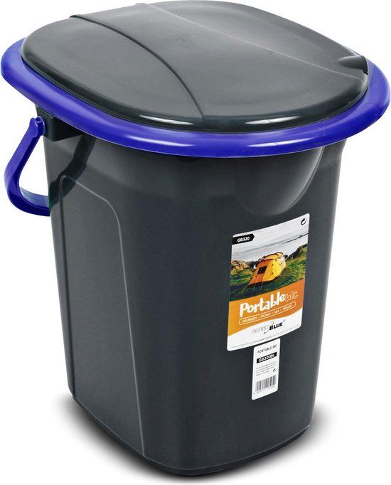 GreenBlue Draagbare Toeristische Toiletbak - 19L - GB320BB - zwart-navy