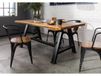 Table à manger industrielle 220x100 Bois de récupération laqué Multicolore #81