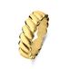 Lucardi Dames Stalen goldplated ring ribbels
