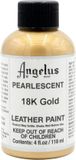 Angelus Leather Acrylic Paint - textielverf voor leren stoffen - acrylbasis - 118ml - Parelmoer Goud