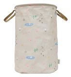 OYOY Toy storage basket, Beige, Freestanding, Round, Cotton, Polyamide, Polyester, Viscose, with handles, for Children's room, 380 x 540 x 380 mm