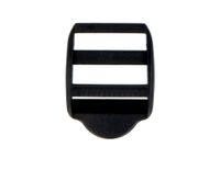 VELOX Black Plastic Rectangular Buckle, 24.5 mm, 5 Pieces
