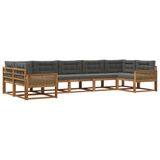 vidaXL - Buiten - bank - set - 7 - st - Natuurlijk - en - Antraciet