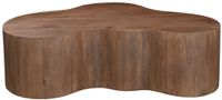 Giga Meubel Salontafel Moos - Organisch - Donkerbruin - 129cm