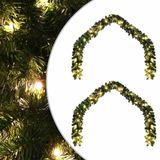 VidaXL Couronne de Noël PVC vert