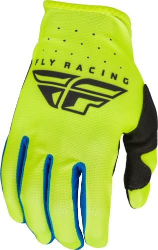 Fly Racing 2023 Youth Lite Gloves (Hi-Vis/Black, Youth S)