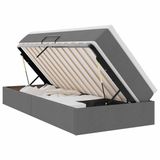 vidaXL Opslagbed met matras Donkergrijs 90 x 200 cm Polyester