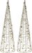 Merkloos Verlichte kerstbomen/kegels - 2 stuks - 40 cm - goud - LED - warm wit
