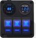 ProRide Orbit Electronic ProRide Schakelpaneel 12V voor Auto/Boot - USB C Lader 3 poorten met Voltmeter - QC3.0 - 3 Schakelaars