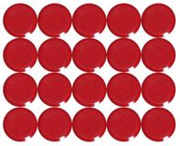 MAUL Magneet MAULpro, Ø 20 mm, 0,3 kg, 20 st., Kunststof, Rood