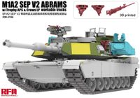 Rye Field Model 5156 M1A2 SEP V2 Abrams met Trophy APS, CROWS LP en Werkende Rupsbanden Plastic - 1:35 - Modelbouw