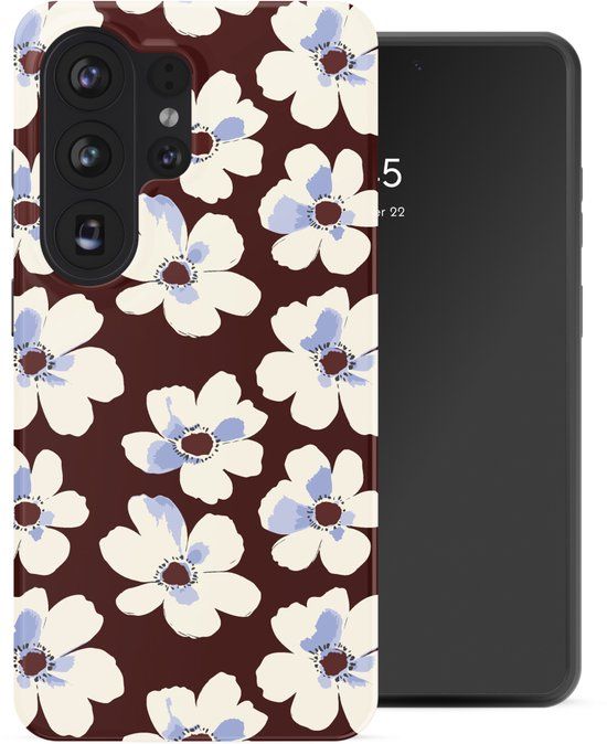 Selencia Hoesje - Geschikt voor Samsung Galaxy S26 Ultra - Backcover met Magnetische Ring - Choco Flower Pop