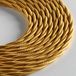 KLARTEXT Textielkabel BELLE ÉPOQUE voor elektrische installatie, 3 x 1,5 mm, goud, 5 m