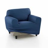 Sofakover® Super elastisch bankhoes voor 1-zits, exclusief design, ademend, comfortabel en duurzaam, eenvoudig aan te brengen, afmetingen 70-110 cm, blauw