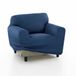 Sofakover® Super elastisch bankhoes voor 1-zits, exclusief design, ademend, comfortabel en duurzaam, eenvoudig aan te brengen, afmetingen 70-110 cm, blauw