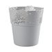 VERDENIA Aster Bloempot, lichte bloempotopcoating, design, decoratieve pot voor planten voor binnen, van kunststof, opengewerkt patroon, vele kleuren, vele maten, 11,5 cm, 20521 grijs