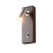 Alpinaluz Lampe murale LED 3W 2800K avec base rectangulaire en noyer et spot orientable en nickel satiné, lampe de lecture avec interrupteur pour chambre à coucher et tête de lit
