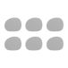 Aida Sous-verres Raw cuir lot de 6 Gris clair