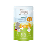MjaMjaM Chicks & Friends - Sac à presser pour chat adulte - Poulet à la citrouille - 12 x 125 g