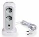 Verbatim Power Tower - 11 AC Outlets, 4 USB Ports (2x USB-A, 2x USB-C) - White