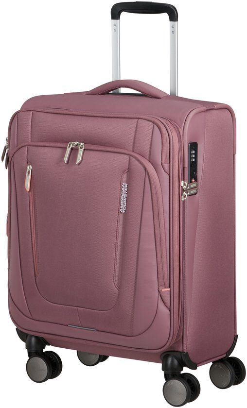 American Tourister Koffer - Wanderlite handbagage 4 wielen (spinner) 55x40x23cm uitbreidbaar- Tsa slot - Galactic mauve - 49 l