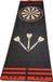 ABC Darts darttapijt - officiële afstand - 80 x 240 cm - rood - polyester