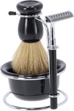 Merkloos Gentlemens Barbershop Basic Scheerset Zwart