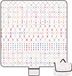 Ibenzoa® Couverture de pique-nique imperméable - Tapis de plage pour 4-6 personnes, 200x200cm